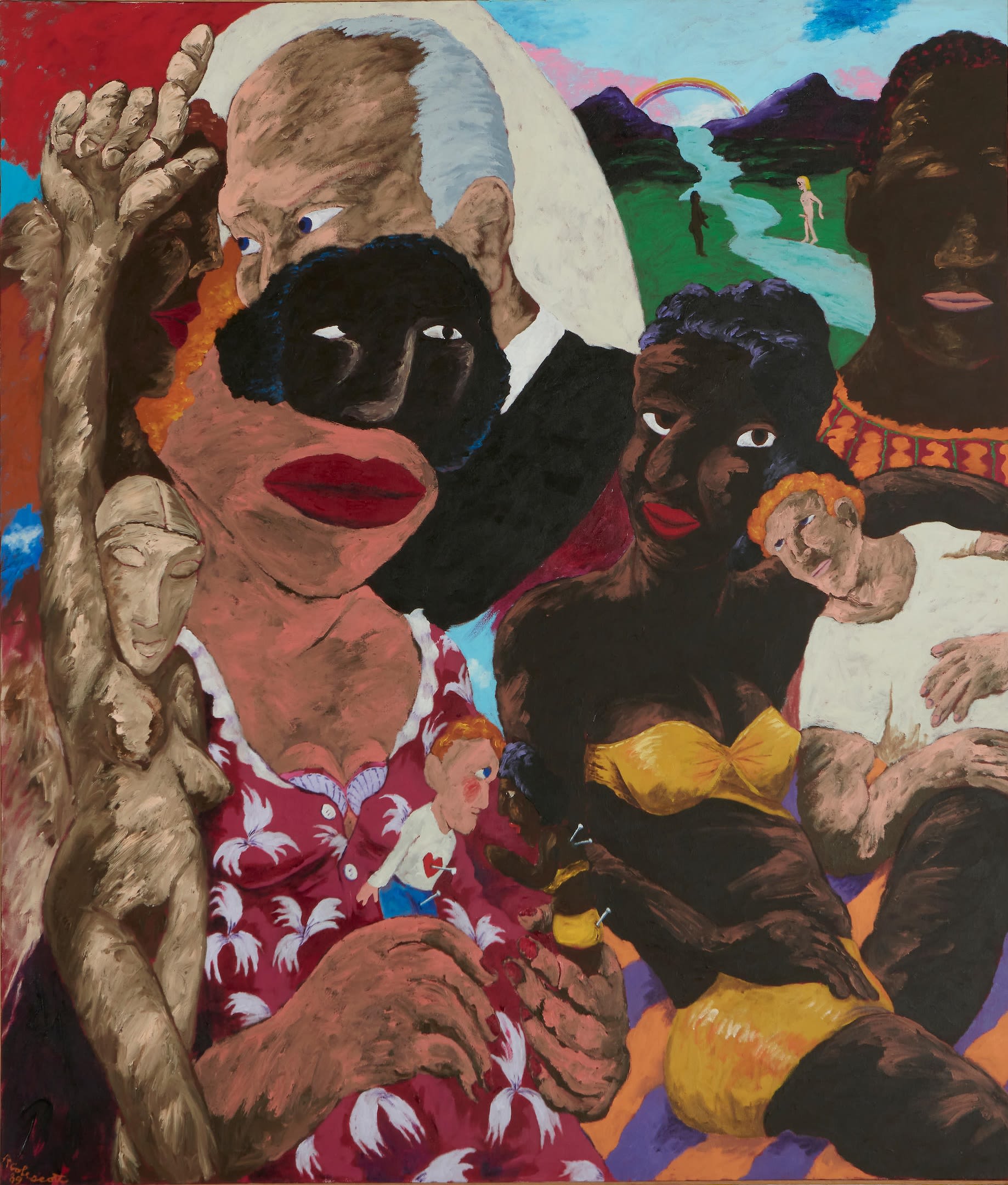 Lot 6. Robert Colescott (1925-2009); White Boy, 1989. Sold for US$930,312.50 inc. premium in Los Angeles, 18 February 2022