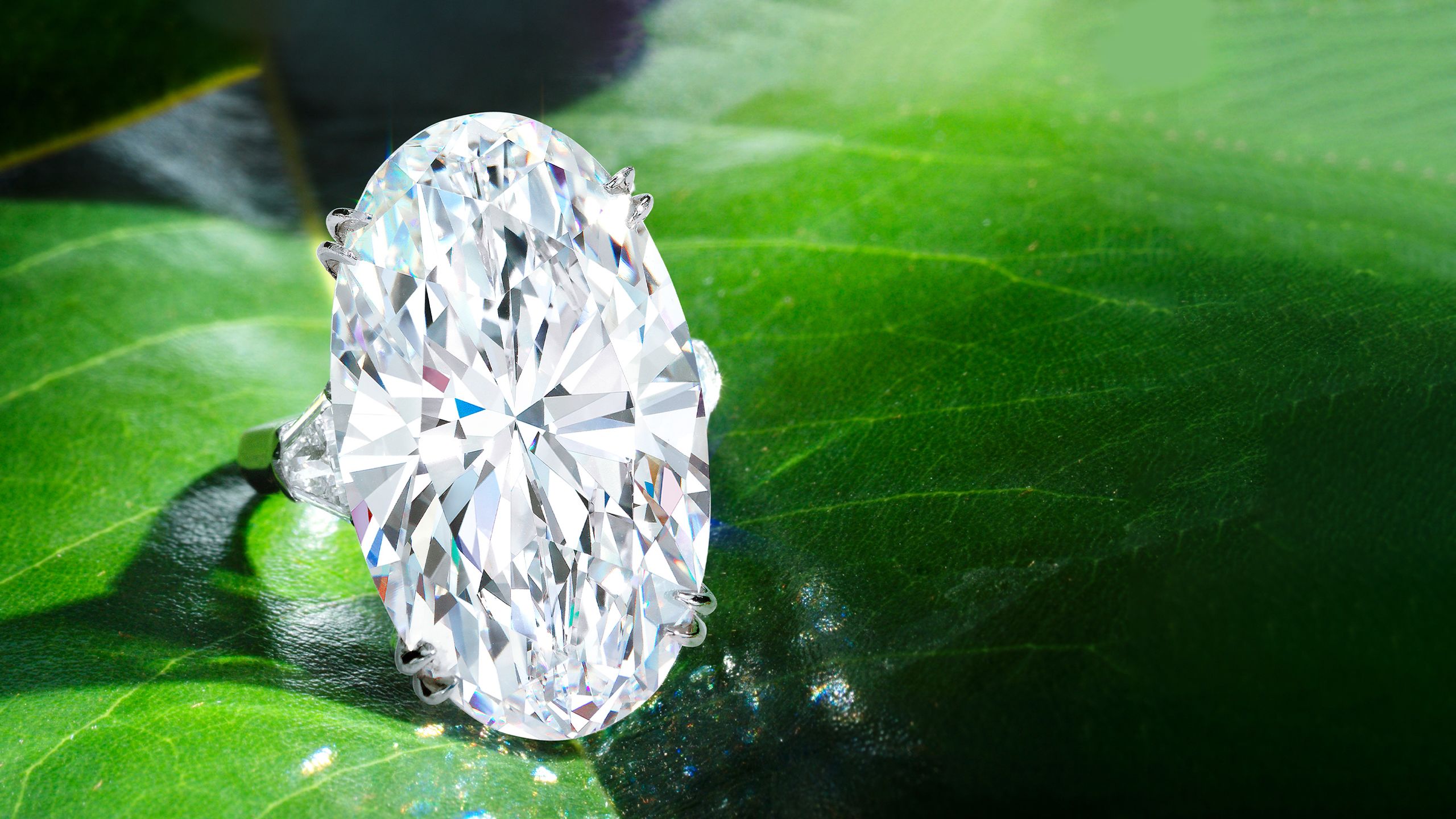 Lot 110. An Impressive Diamond Ring. Diamond is type IIa, D colour, VVS2 clarity, weighing 22.10 carats. Estimate: $900,000 - $1,500,000