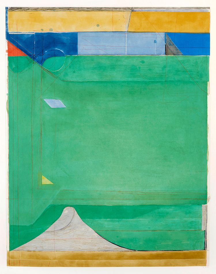Richard Diebenkorn, Green, 1986. Etching with aquatint and drypoint. Estimate: $400,000 - $600,000