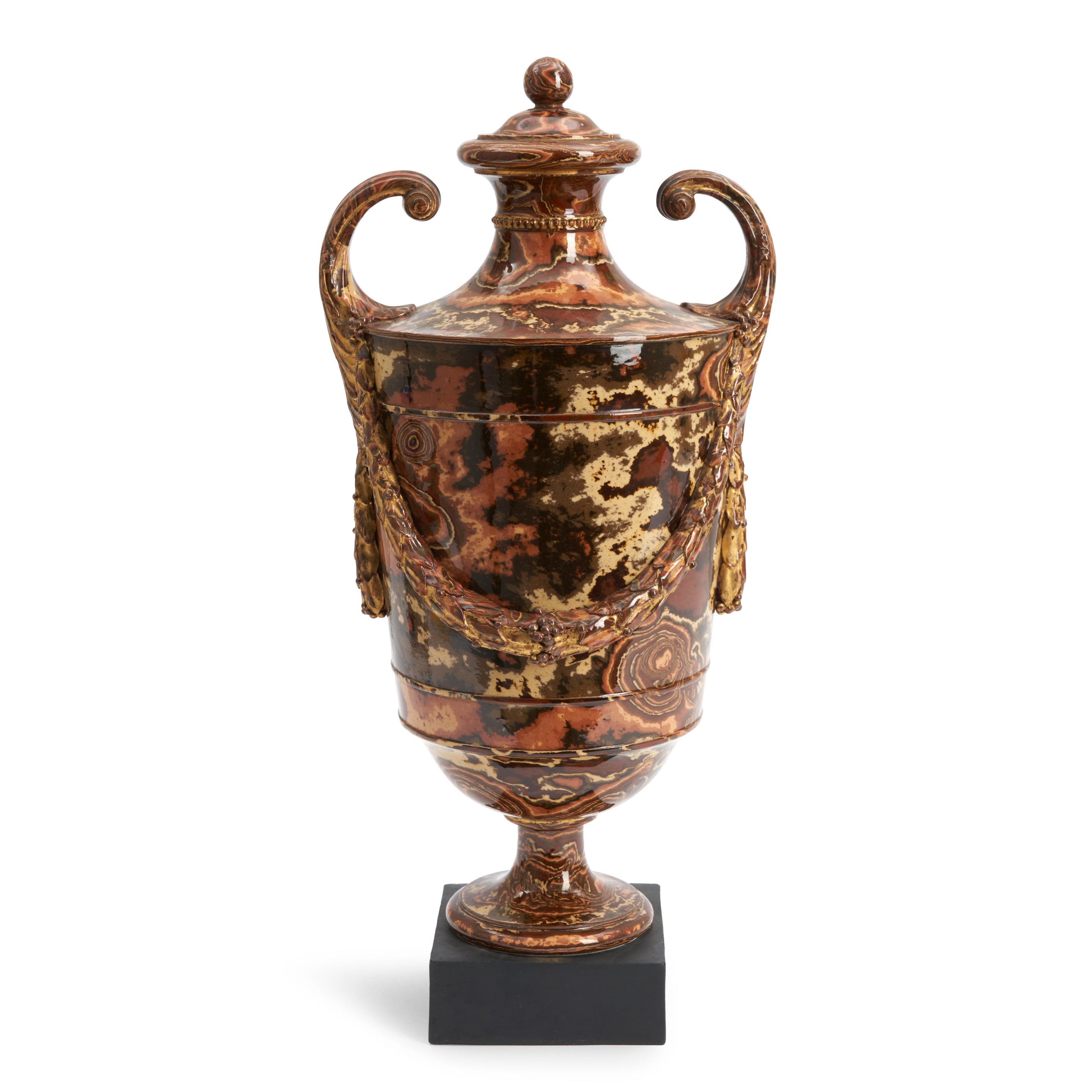 Wedgwood & Bentley Solid Agate Vase and Cover, England, 1775. Estimate: US$1,500 - US$2,600.