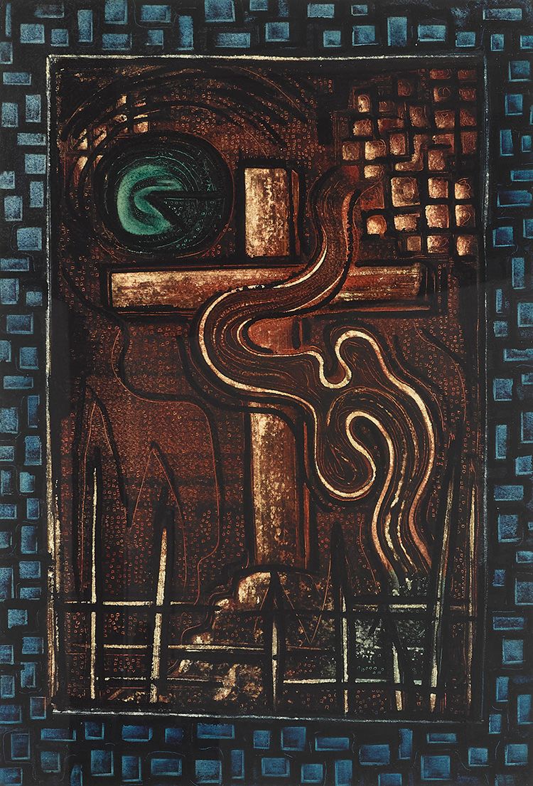 Lot 122. Cady Wells; Abstract composition, circa 1950. Estimate: $3,000 - $5,000