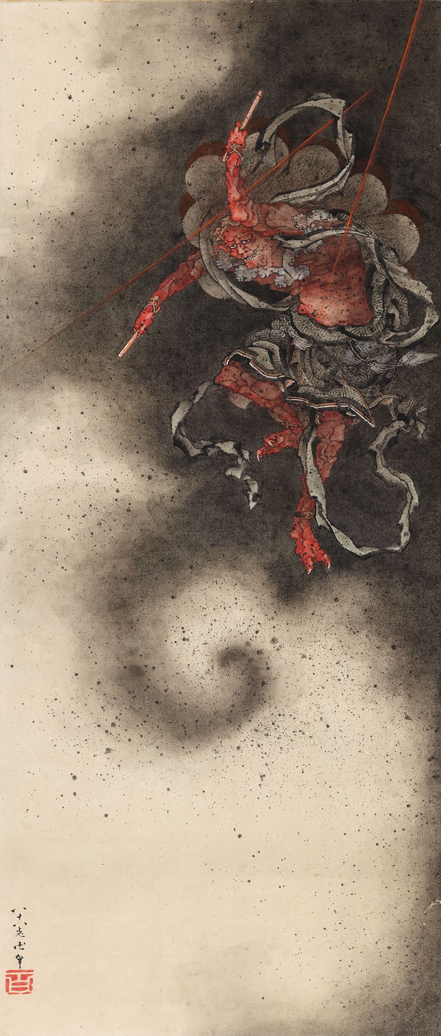 A Closer Look | A panel of Raijin, God of Thunder A Closer Look | A panel of Raijin, God of Thunder