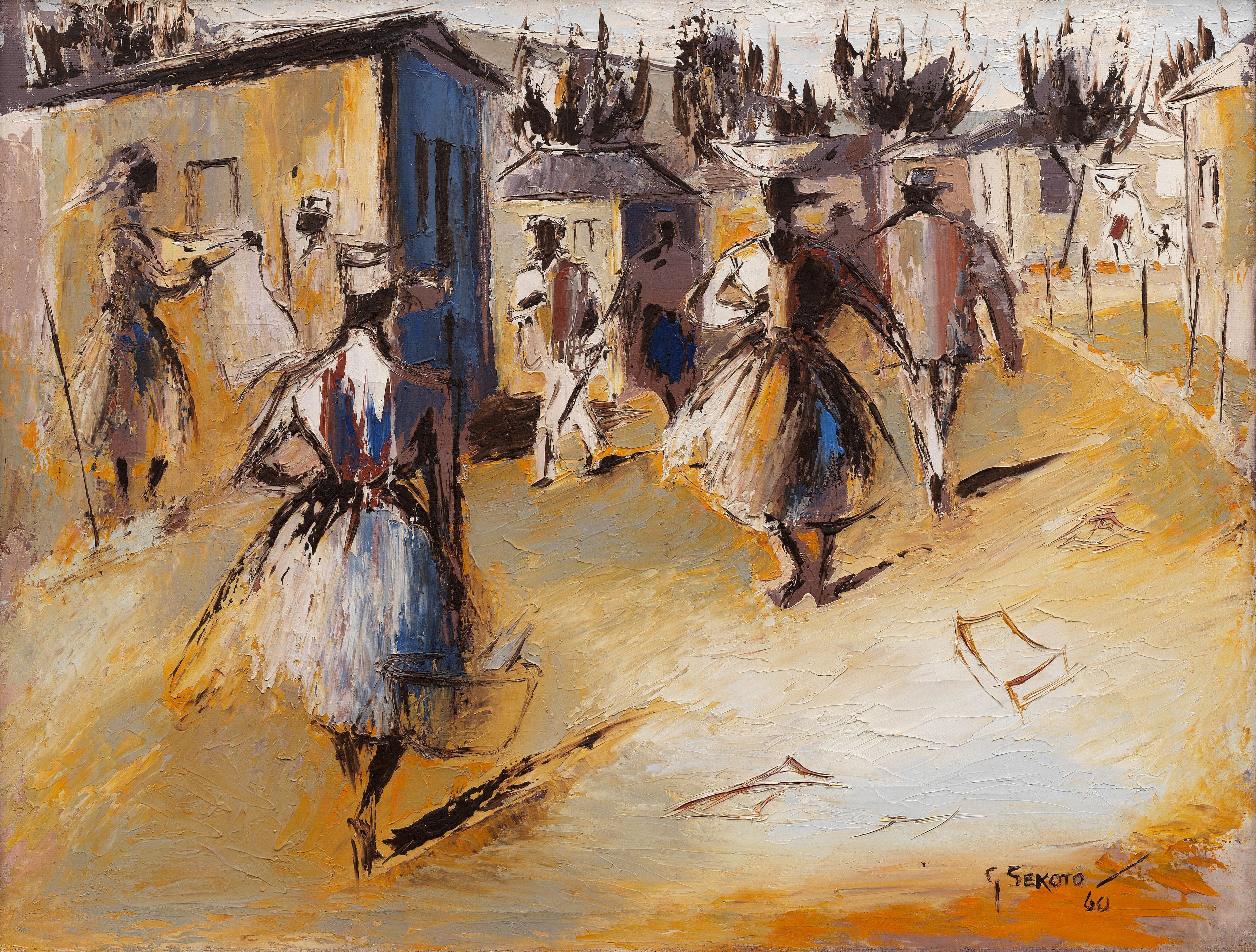 Lot 58. Gerard Sekoto, Untitled. Estimate: £15,000 - £20,000.