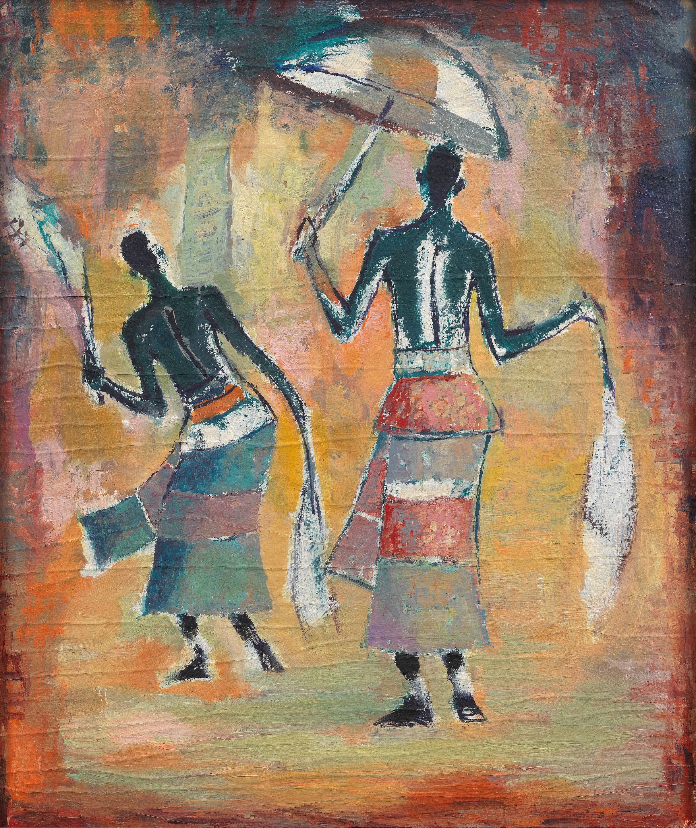 Lot 57. Gerard Sekoto, Casamance Dancers. Estimate: £30,000 - £50,000.
