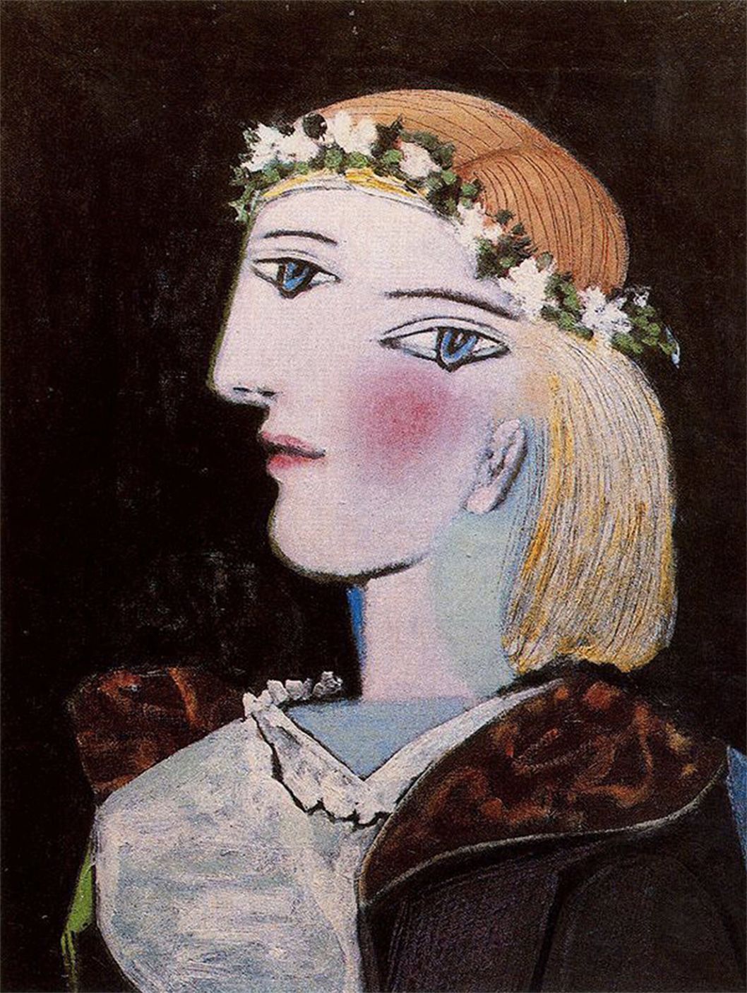 "Portrait of Marie-Thérèse with Garland," 1937, Private collection  