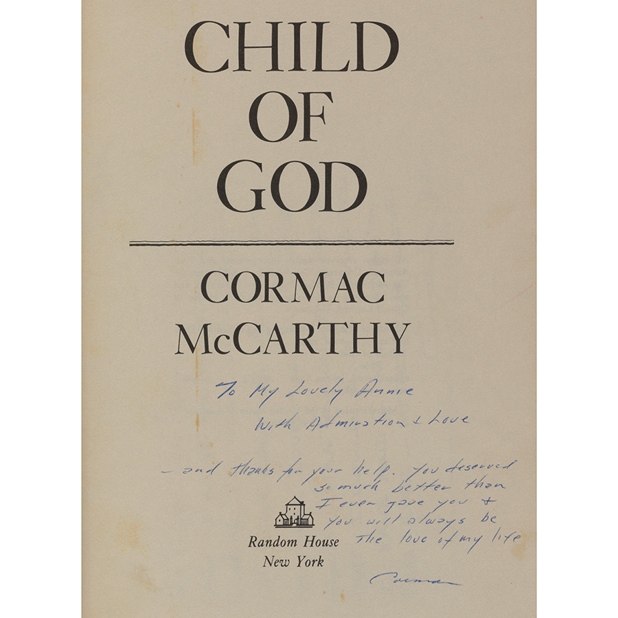 Bonhams A Closer Look A Glimpse Into The Life Of Cormac McCarthy cormac-mccarthy-child-of-god-1st-edition-1973-ebay