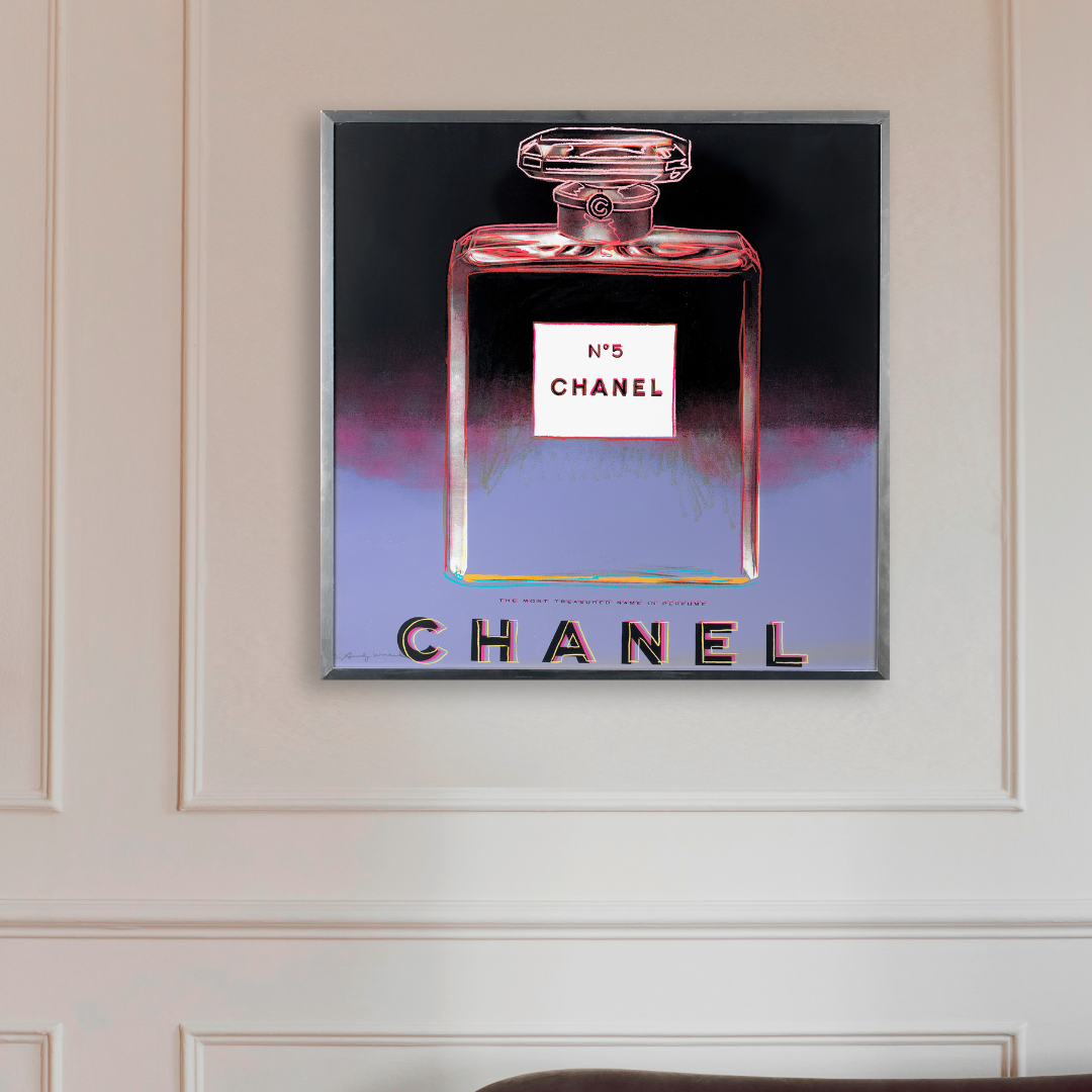 Andy Warhol Foundation Vintage 1997 Lithograph Print Framed Pop Art Poster   Chanel No. 5  1985