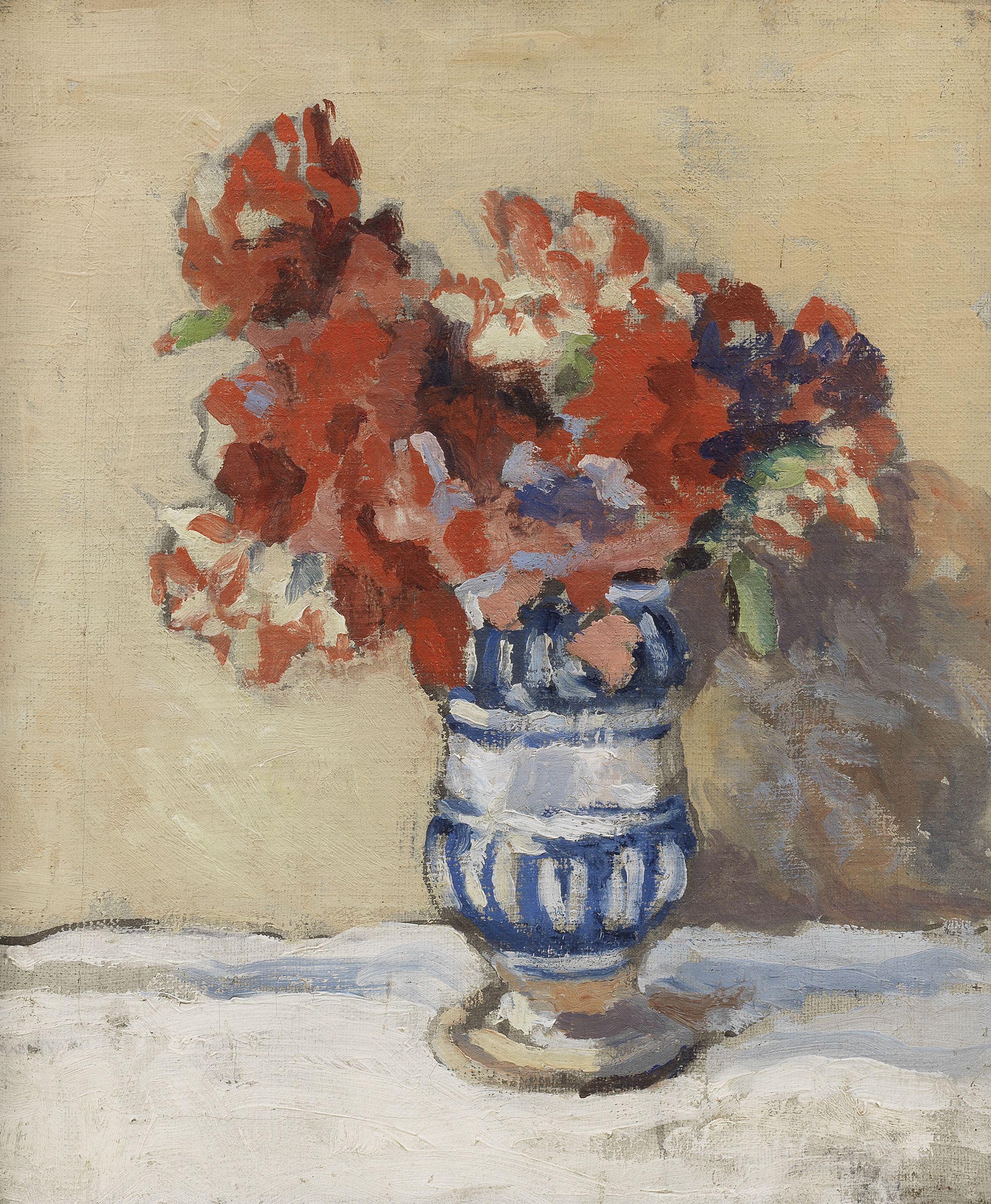 Lot 60. Christopher Wood, Flowers in a Blue Vase. Estimate: £60,000 - £80,000. 