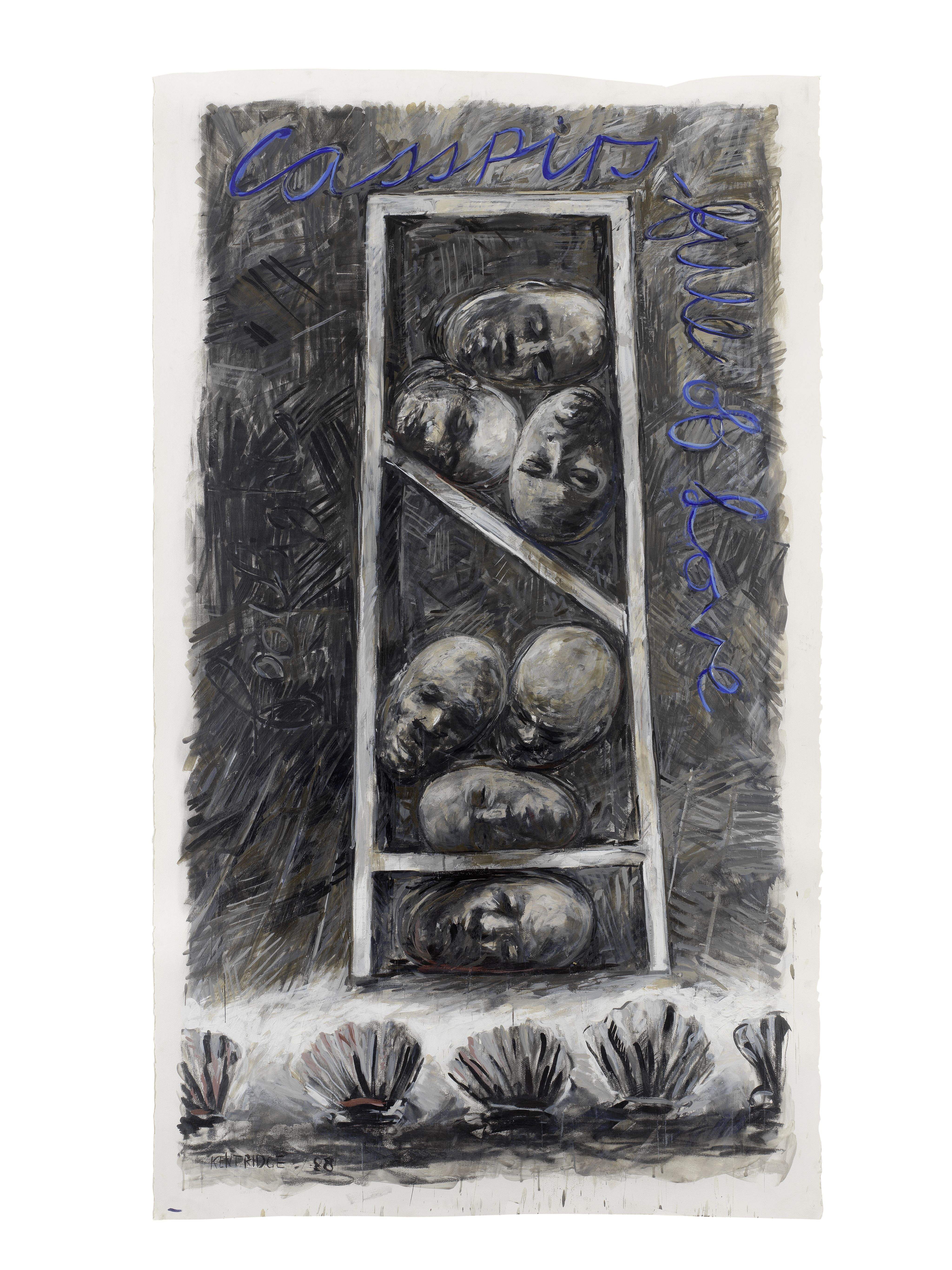 Lot 4. William Kentridge, Casspirs Full of Love (Study III), 1988-1989 (framed), £200,000 - £300,000