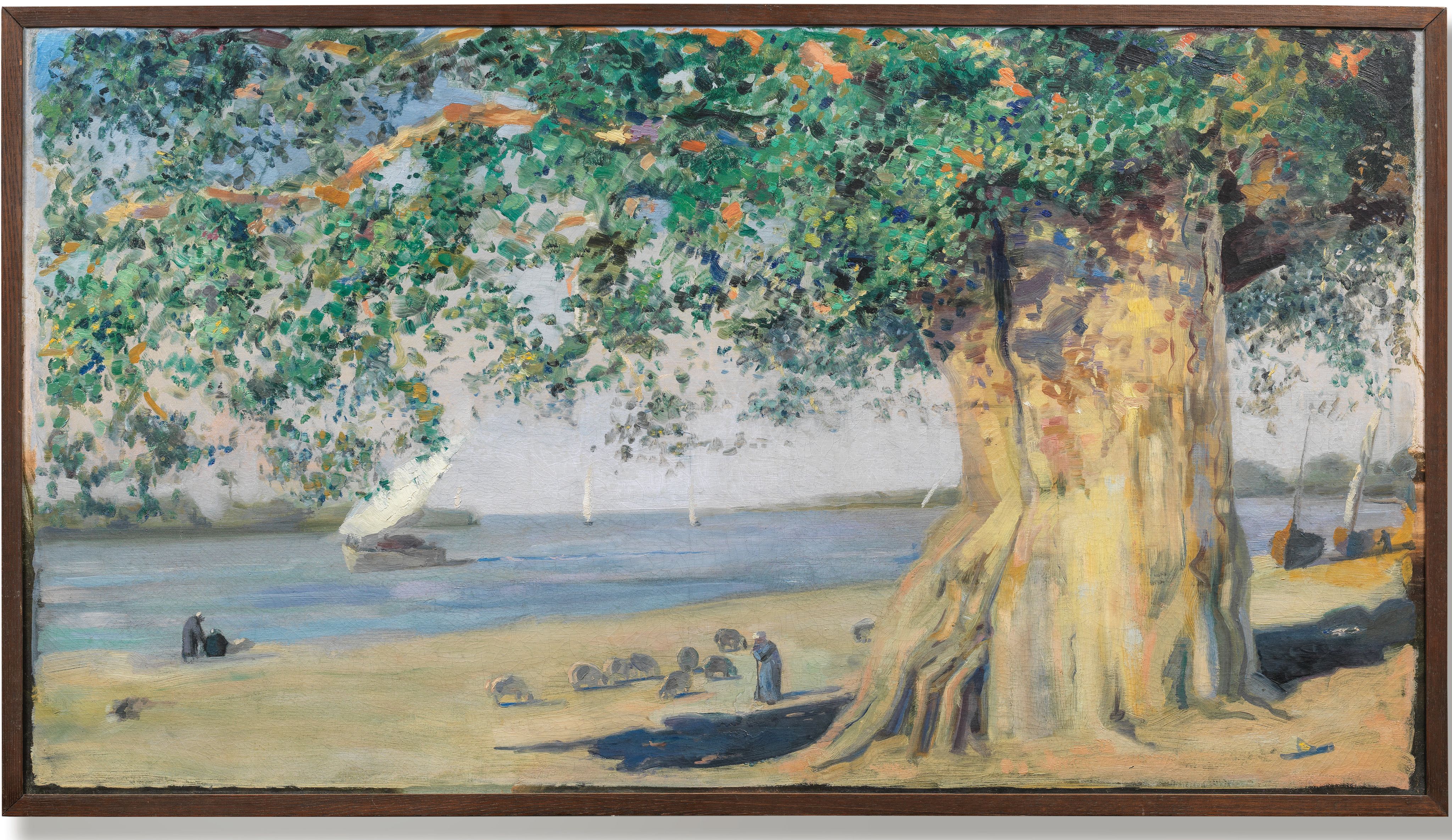 Lot 38. Mahmoud Said, Paysage a Louxor. Estimate: £160,000 - £200,000.