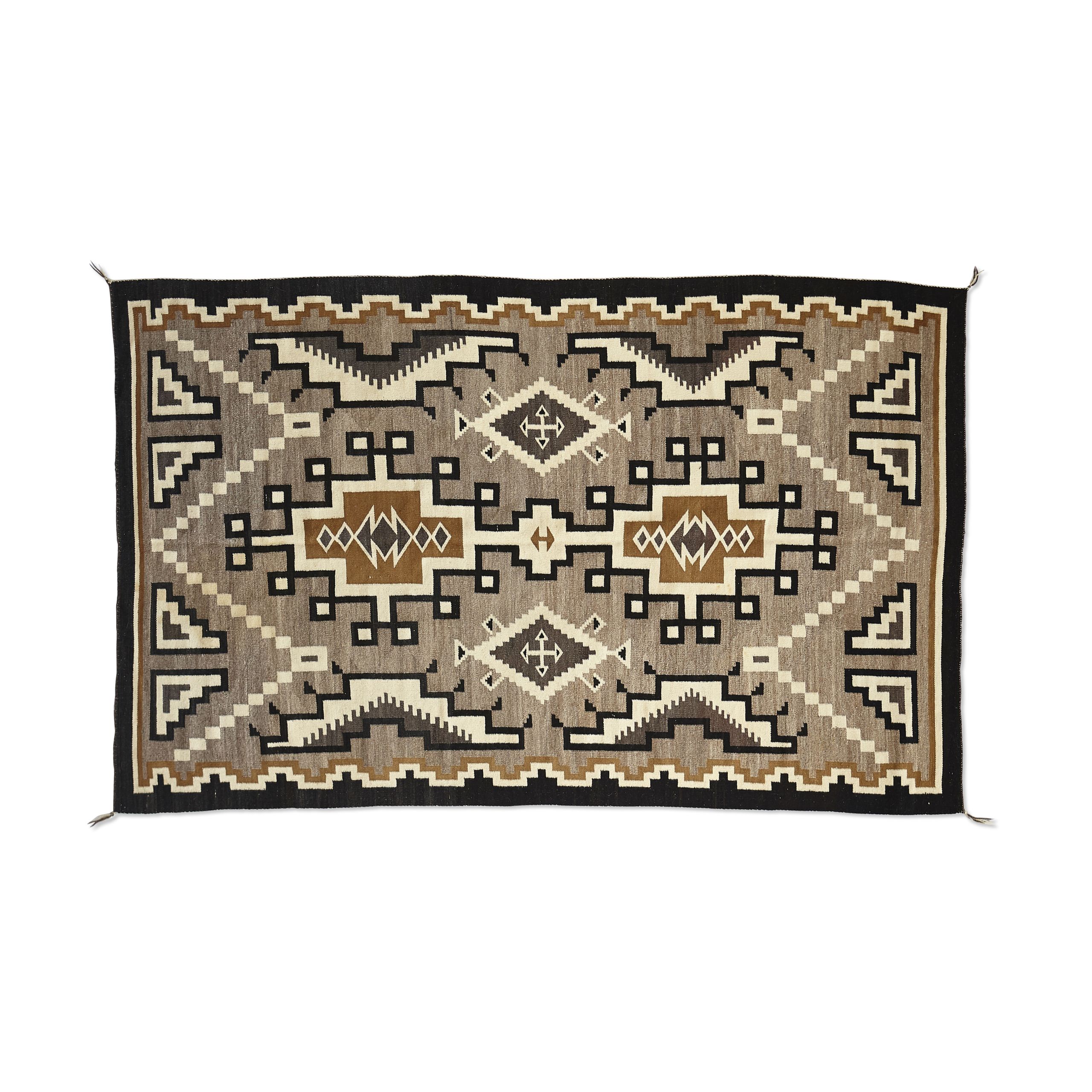 Lot 174. A Navajo Two Grey Hills Rug. Estimates: $1,500 - 2,500