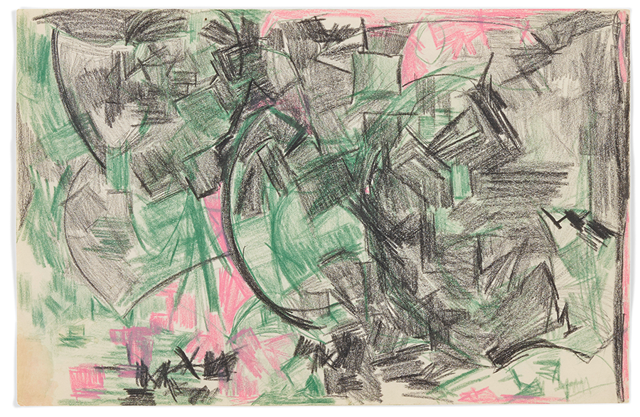 Lynne Drexler, Untitled (Green and Pink), 1958