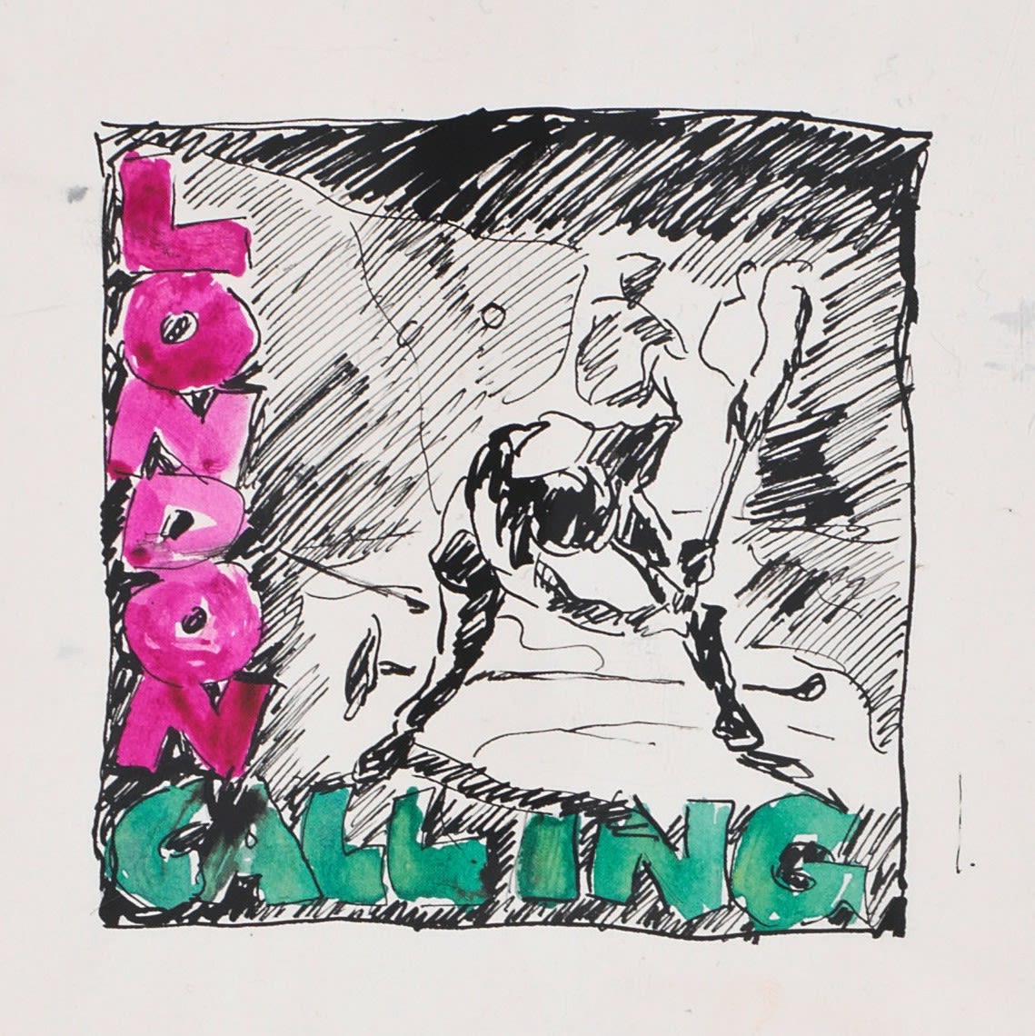 Ray Lowry (British, 1944-2008): Original Concept Artwork for the Album "London Calling" by The Clash,  1979. Sold for £ 31,500 inc. premium