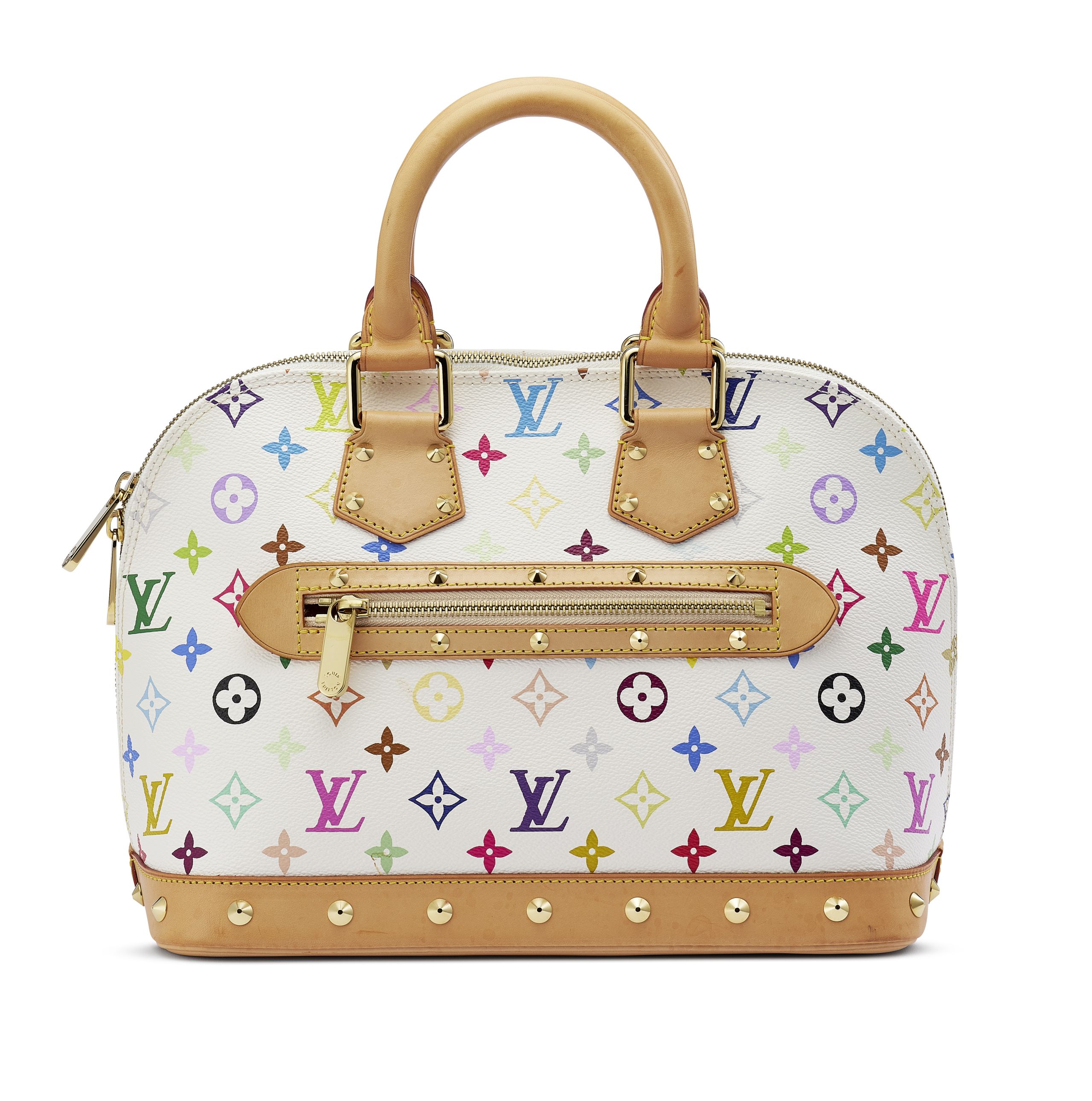 Takashi Murakami and Louis Vuitton. White Multi-Color Alma 30, c. 2003, Sold for HK$7,650 inc. premium