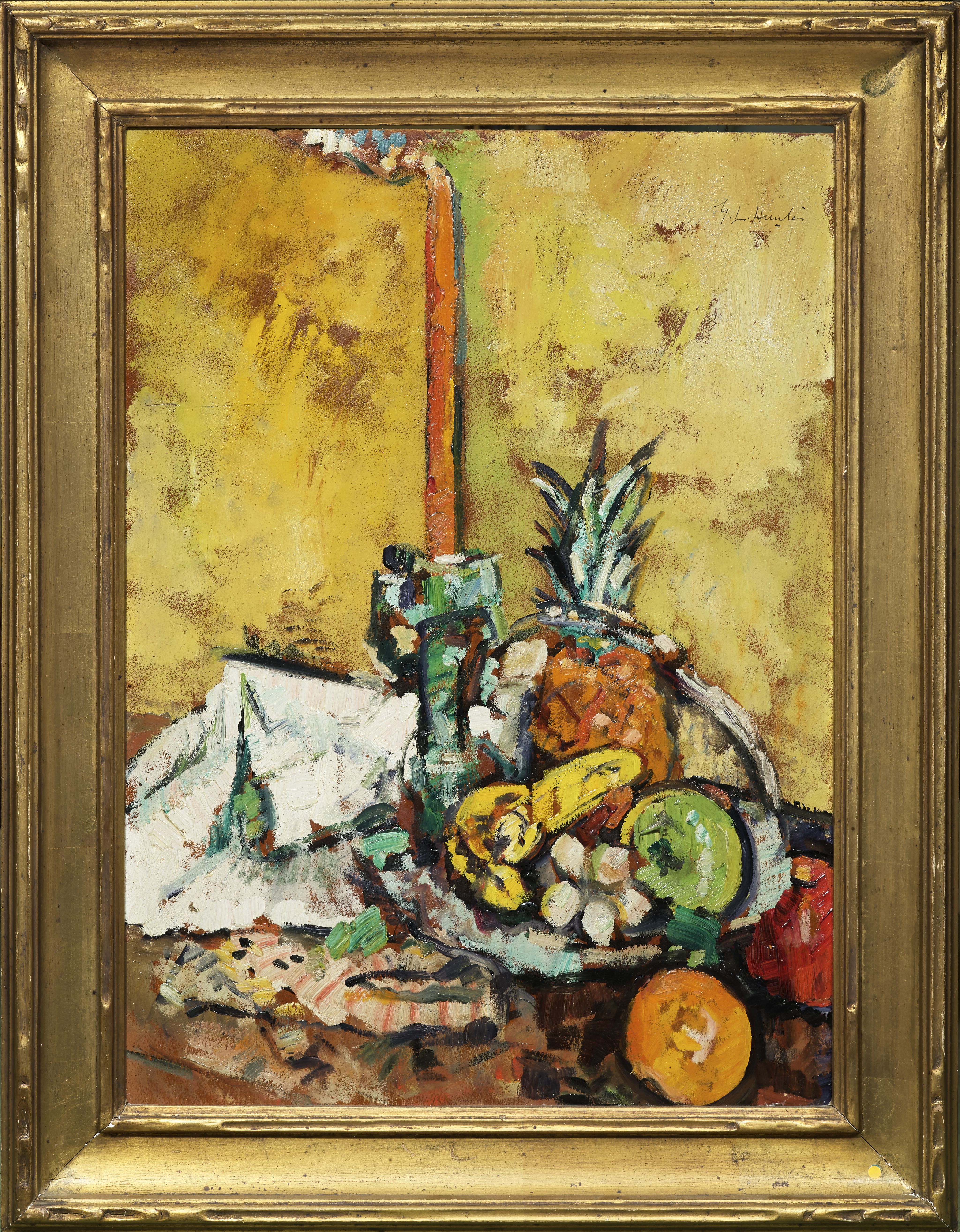 George Leslie Hunter (British, 1877-1931), Still life with Candlestick, 1928-9, signed ‘G.L. Hunter’, oil on board, 62 x 45.2cm (24½ x 17¾in). Estimate: £70,000 - 100,000 ($85,000 - 120,000)