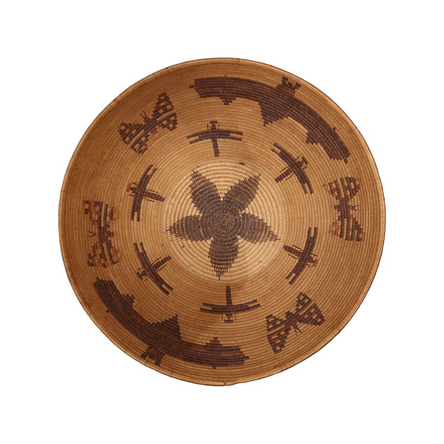 Lot 283. An Anna Hughes Panamint pictorial basket. Estimate: $7,000 - $10,000