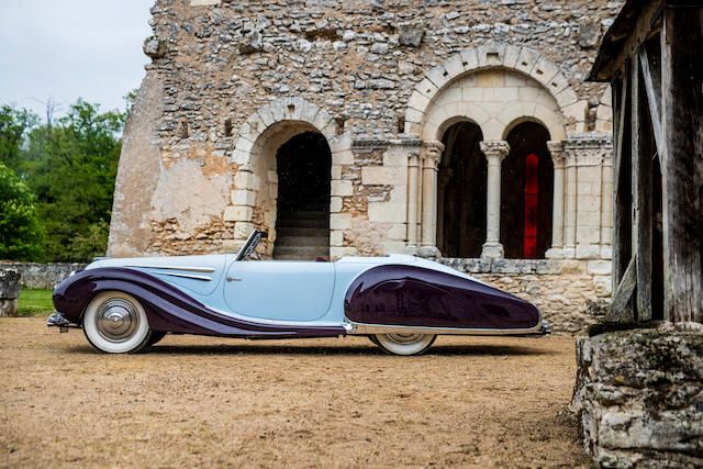 Exciting period Concours d'Elegance historySuperb, factory-correct restoration performed. 1948 TALBOT-LAGO T26 RECORD SPORT CABRIOLET DÉCAPOTABLE.