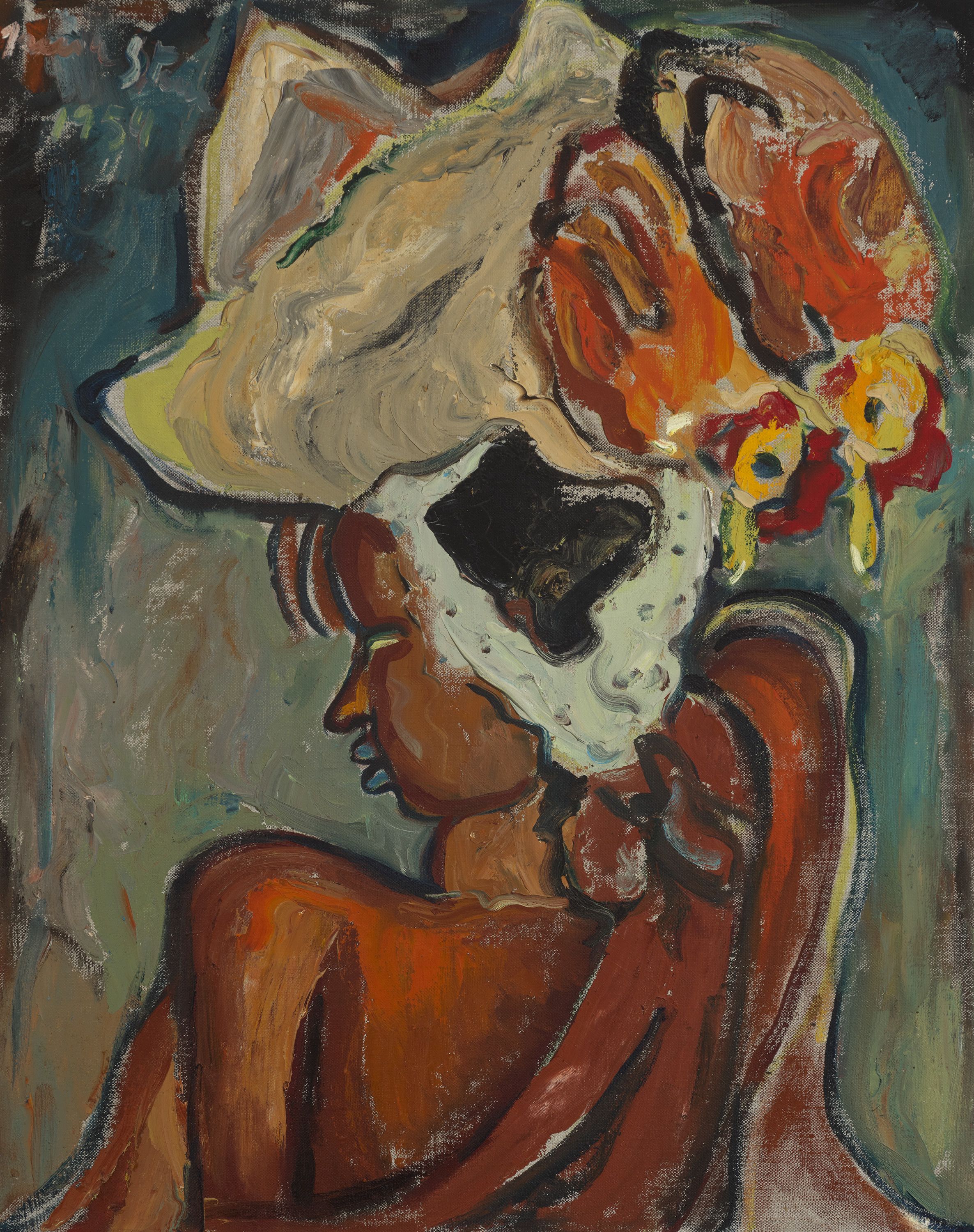 Irma Stern (South African, 1894-1966); Zulu Girl with Cocks Sold for CAD $191,576 inc. premiuM