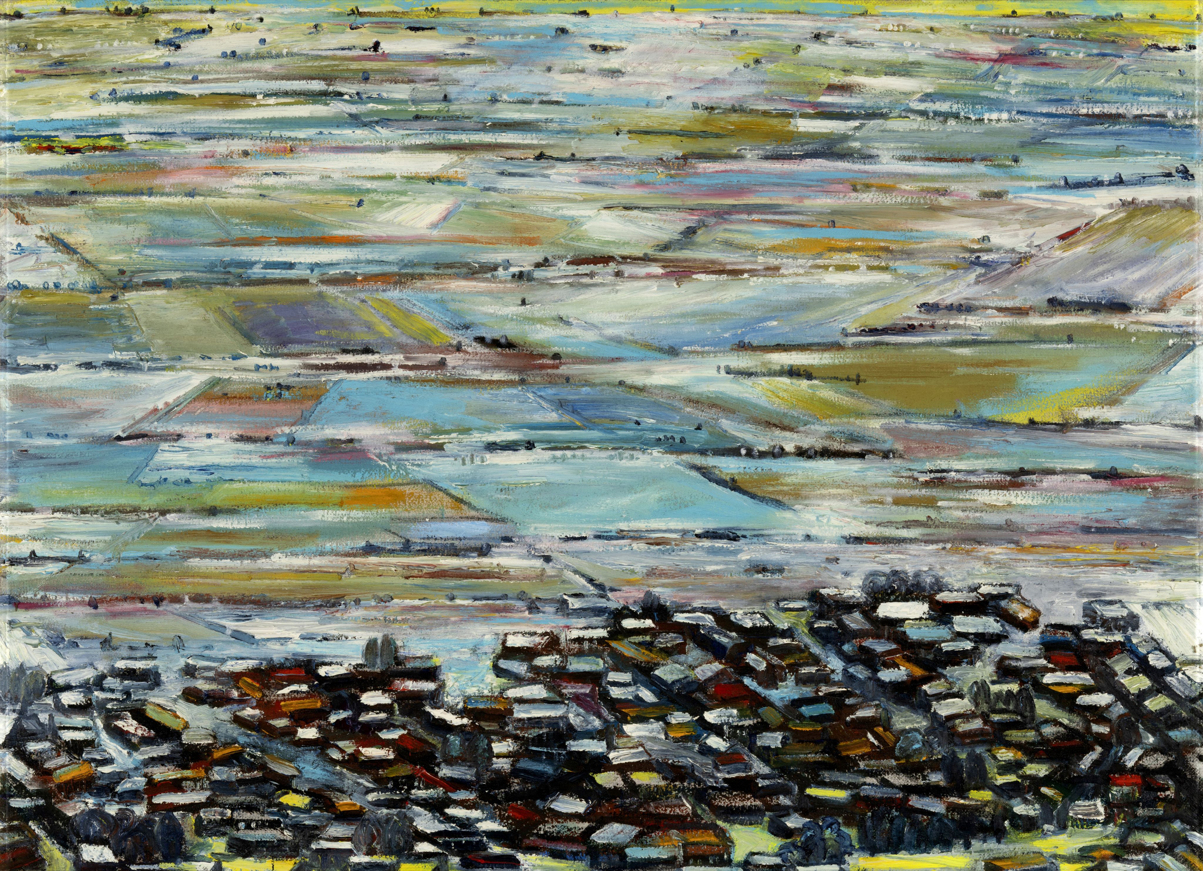 Lot 11. David Sulakauri (Georgian, born 1952), View from Signagi in the winter, 2016. Estimate: £5,500 - £7,500.