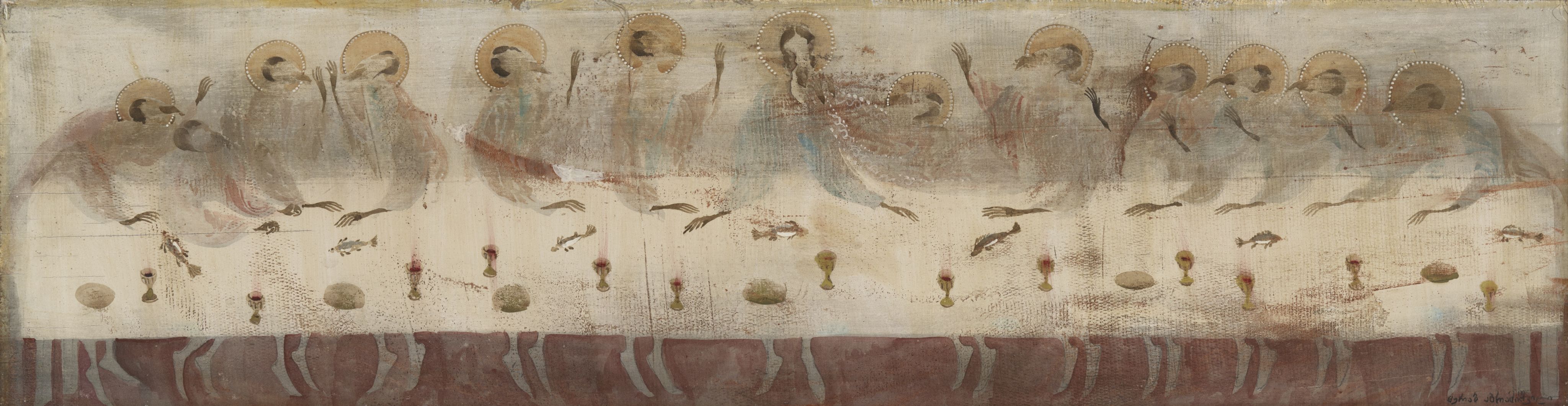 Lot 19. Merab Abramishvili (Georgian, 1957-2006), The Last Supper, 2005. Estimate: £40,000 - £50,000.