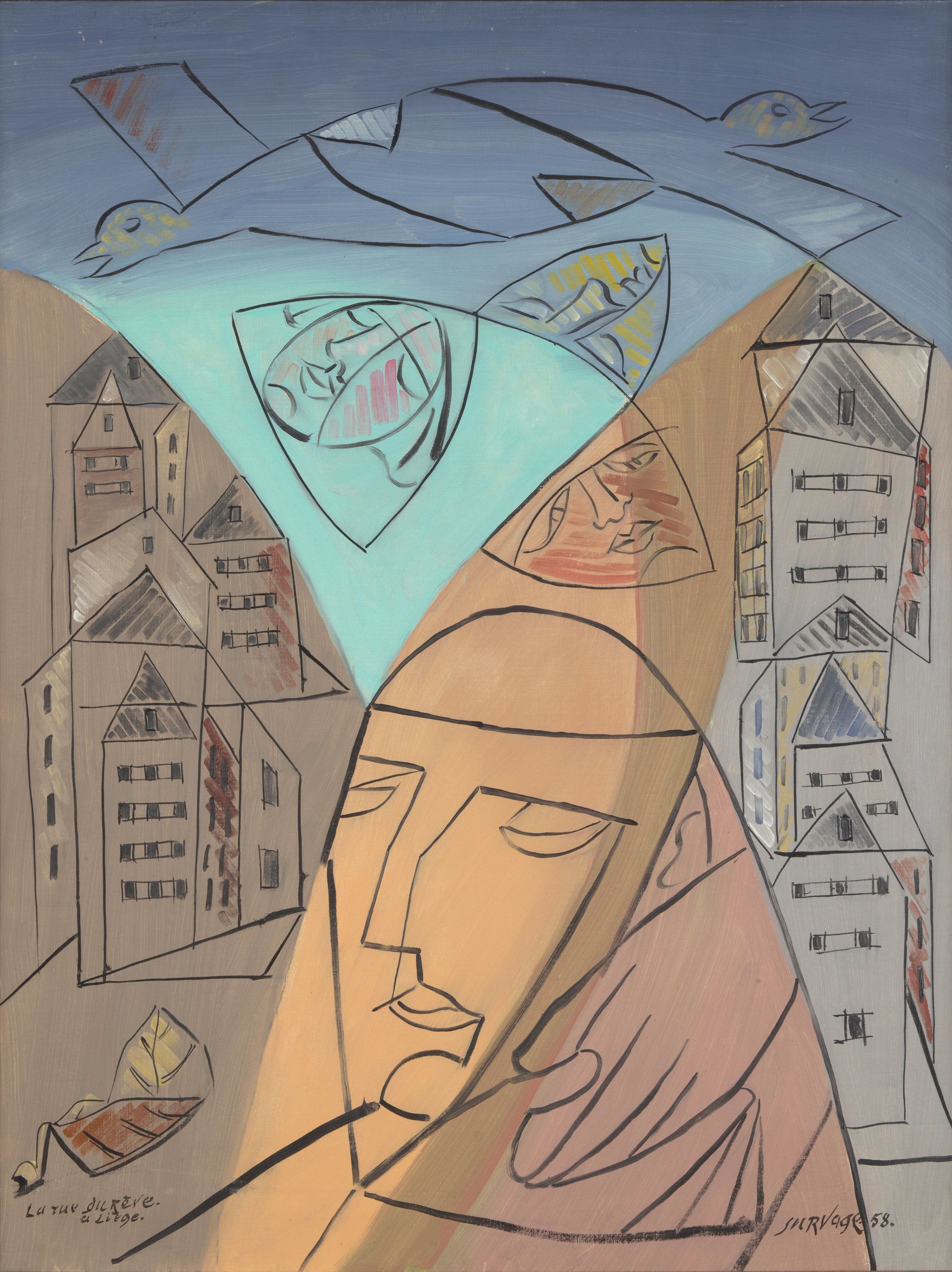 Lot 34. Léopold Survage, 'La Rue du Rêve à Liège'. Estimate: £25,000 - 35,000.