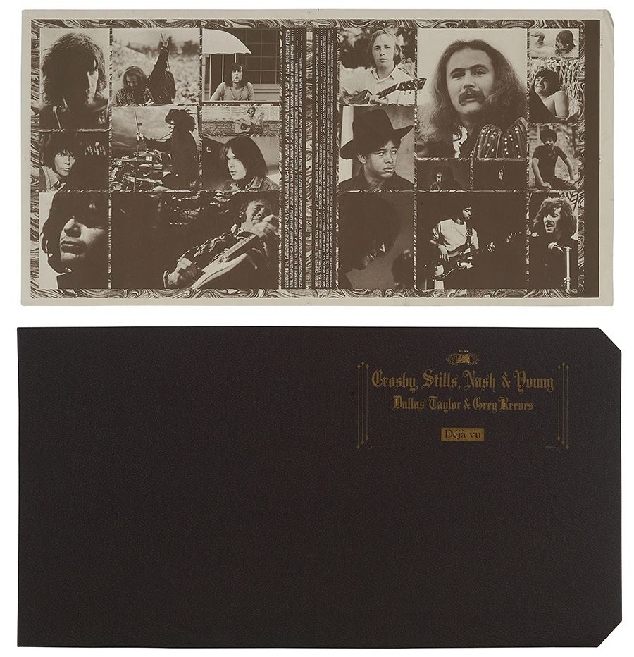 Crosby, Stills, Nash & Young: Two album cover proofs for Déjà Vu, circa 1970. Estimate: $2,000 - $3,000.
