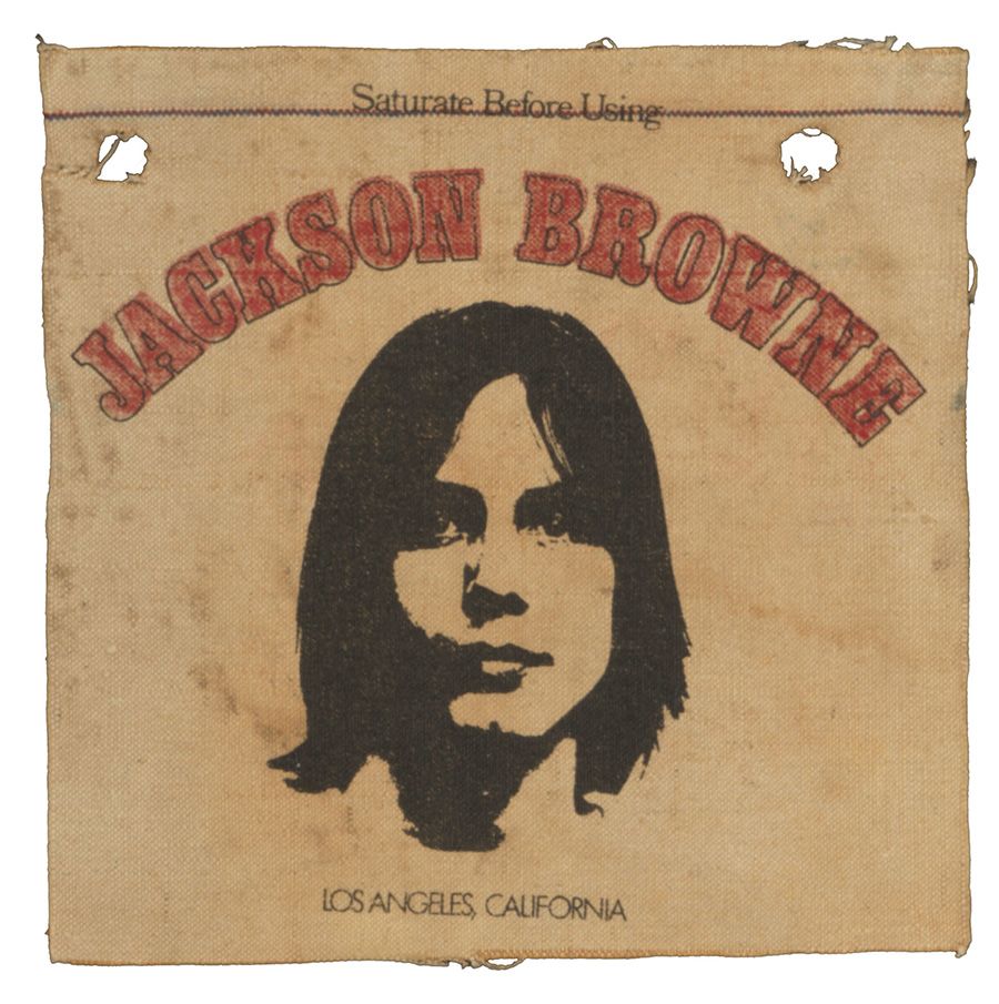 Jackson Browne: The rare and original 'Water Bag' used for the debut album Jackson Browne, circa 1972. Estimate: $6,000 - $8,000.