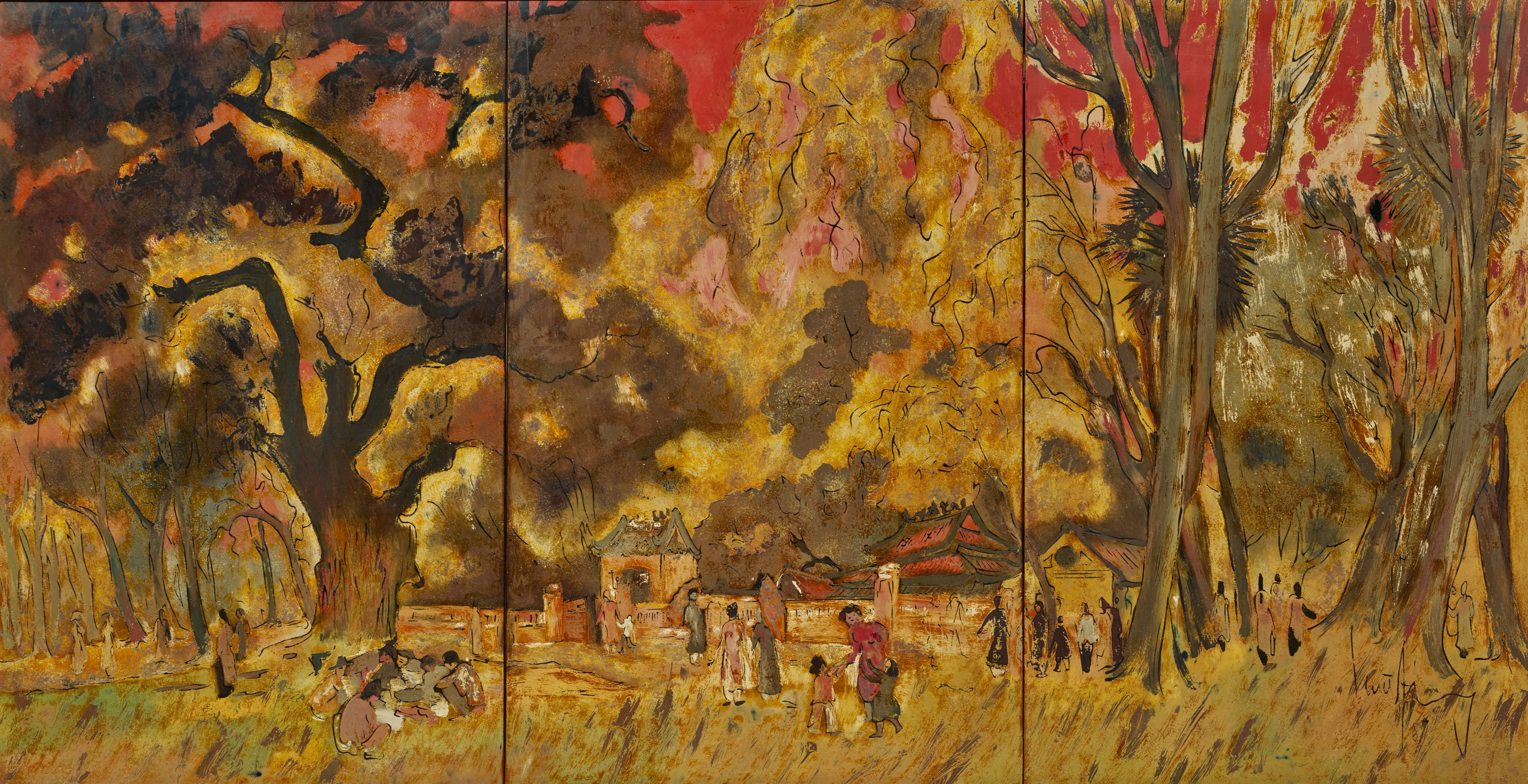 Lot 13. Huynh Phuong Dong, Temple de Lang Ong Ba Chieu. Estimate: €4,000 - €6,000.