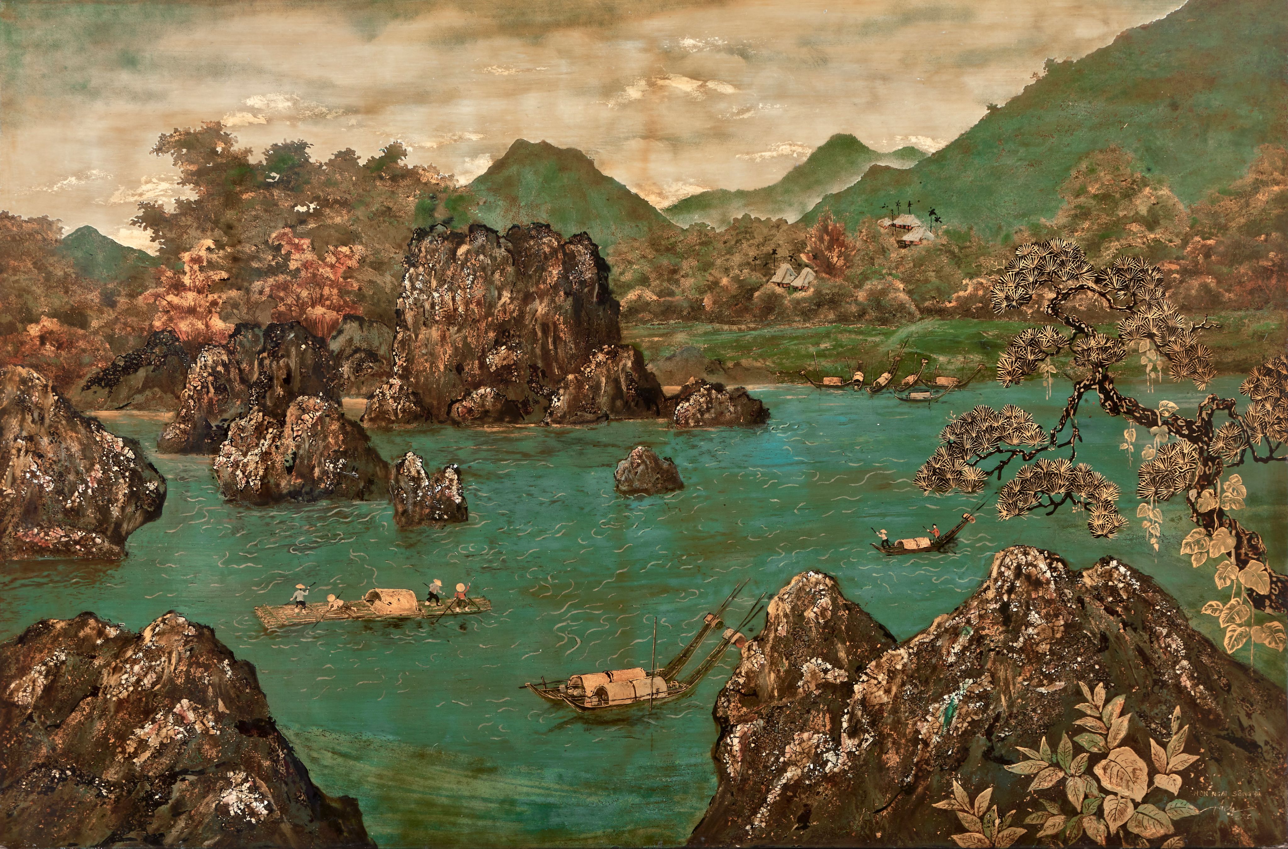 Lot 16. Hoang Tich Chu, Vue du delta du fleuve Rouge. Estimate: €15,000 - €20,000.