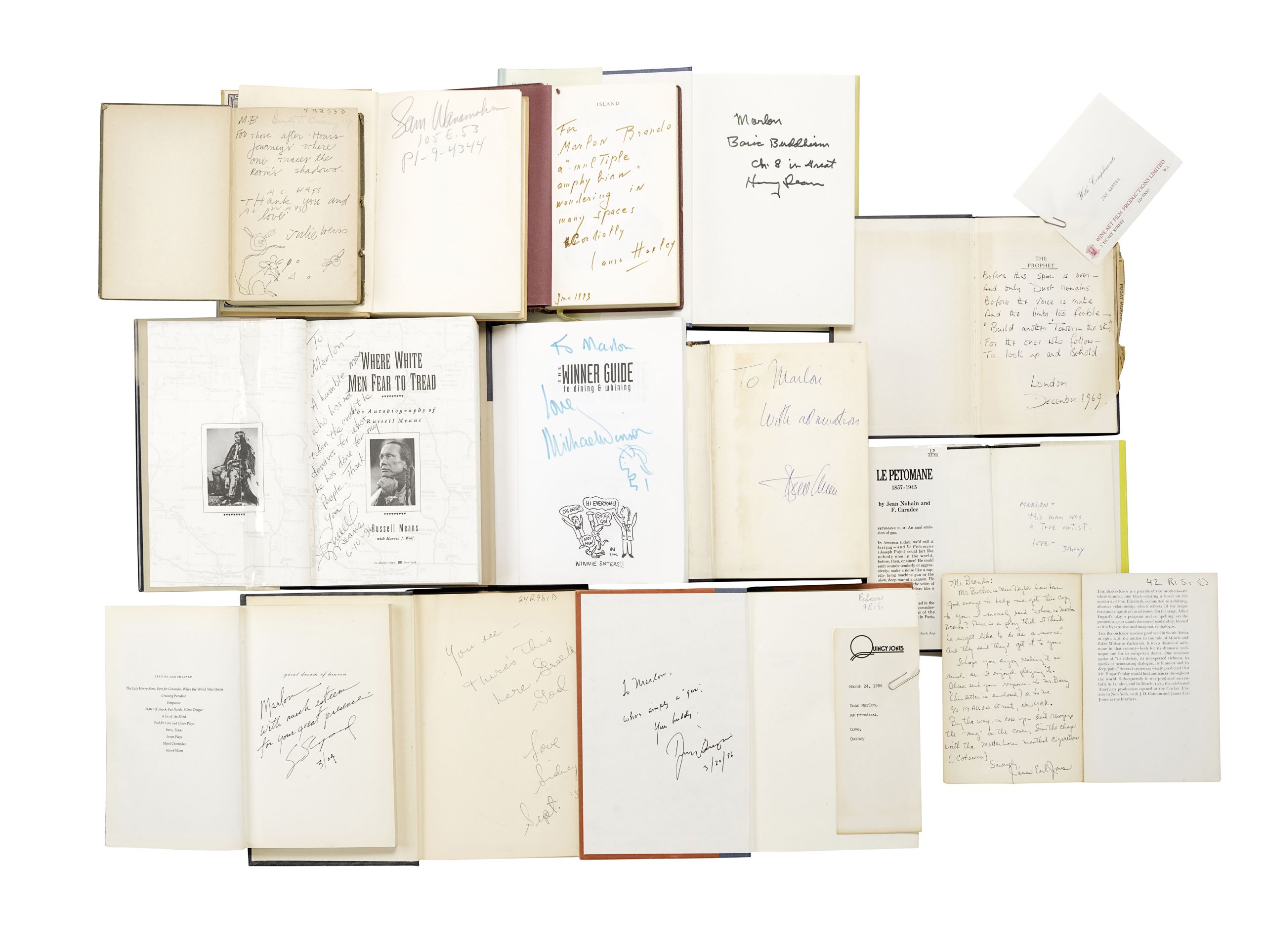 Lot 158. A Marlon Brando group of presentation and association copies. Estimate: $15,000 - 25,000