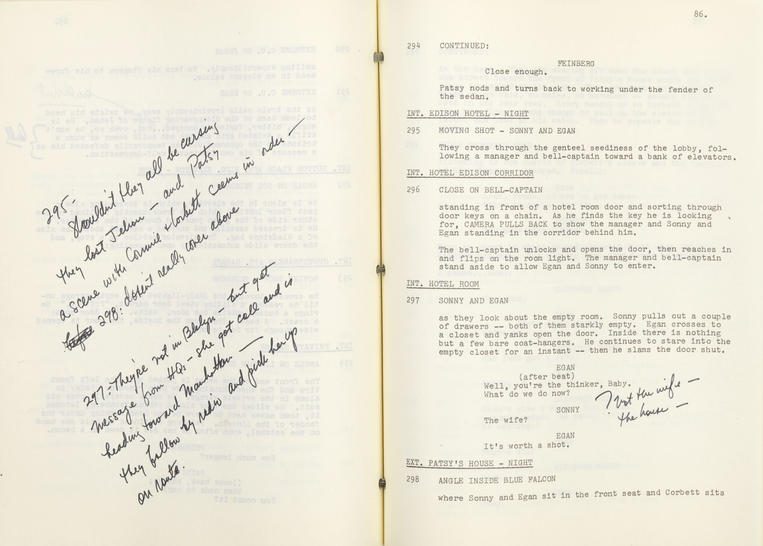 Lot 180. A first draft script for "The French Connection." Estimate: $3,000 - 5,000